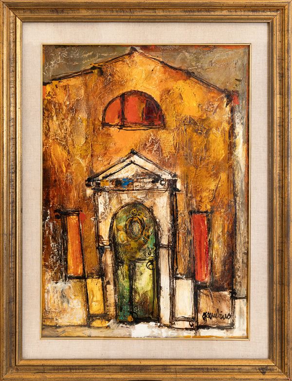 GIUSEPPE GAMBINO : Venice, Santa Chiara  - oil on canvas - Auction Asta a tempo di Arte Moderna e Contemporanea - Fidesarte - Casa d'aste