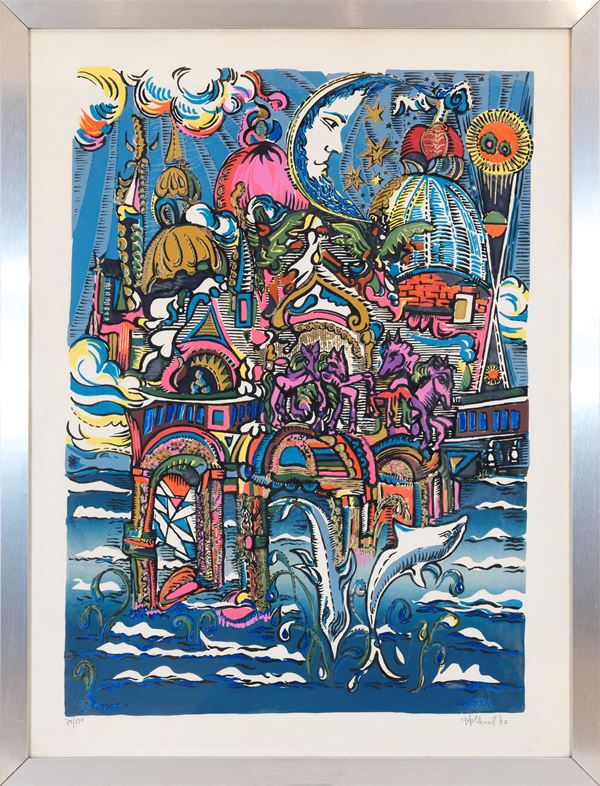 CARLO HOLLESCH : untitled  (1972)  - silkscreen eg 39/150 - Auction Asta a tempo di multipli d'Autore - Fidesarte - Casa d'aste