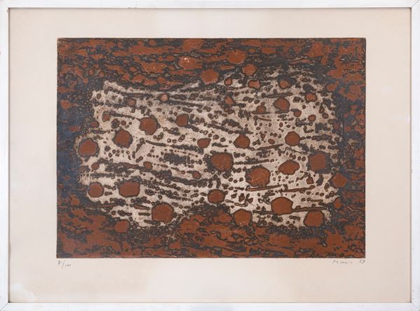 ZORAN MUSIC : Dalmatian lands  (1959)  - etching aquatint ex. 71/100 - Auction Asta a tempo di multipli d'Autore - Fidesarte - Casa d'aste