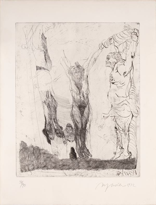 ALFRED HRDLICKA - Crocefissione da Cranach