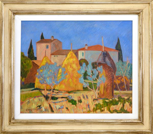 VINCENZO CENSOTTI - Paesaggio con case