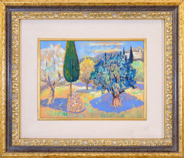 VINCENZO CENSOTTI - Paesaggio con alberi