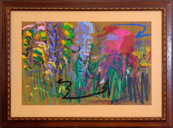 GIUSEPPE DEBIASI : Landscape  (1991)  - mixed media on paper - Auction Asta a tempo di Arte Moderna e Contemporanea - Fidesarte - Casa d'aste