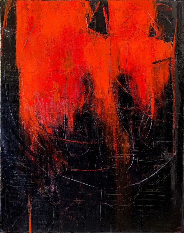 PIERO  RUGGERI - Red and black slit