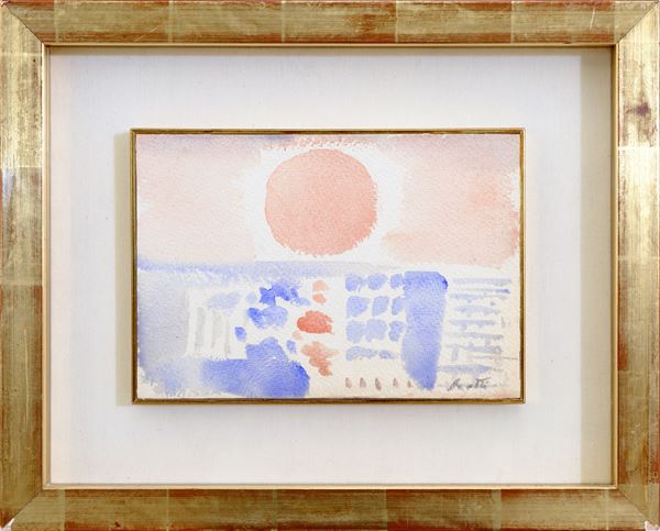 BRUNO SAETTI - Paesaggio con sole