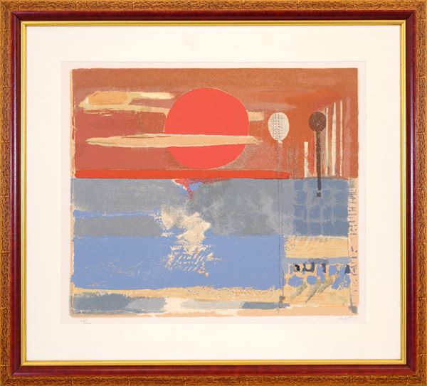 BRUNO SAETTI - Paesaggio con sole