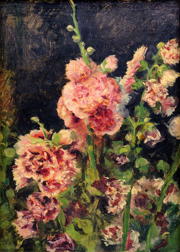 MARIANO FORTUNY MADRAZO - Hollyhocks