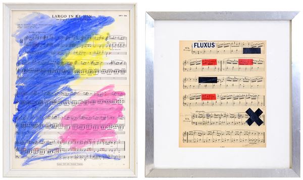 GIUSEPPE CHIARI : Sheet music  - lot of 2 mixed techniques on paper - Auction Asta a tempo di Arte Moderna e Contemporanea - Fidesarte - Casa d'aste