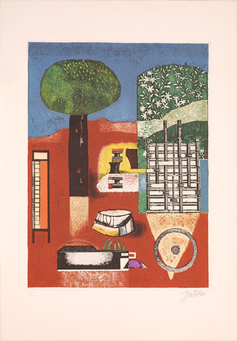 Franco Gentilini - Paesaggio, acquaforte e acquatinta (es. 46/110)
