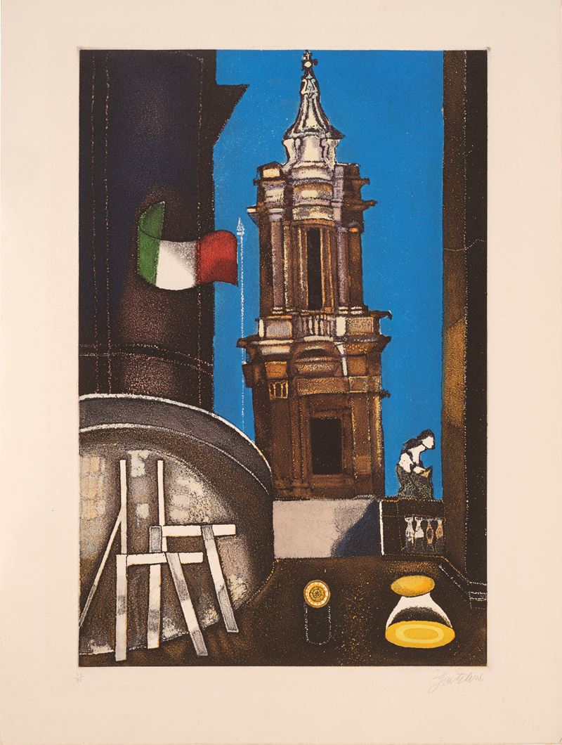 Franco Gentilini - Quirinale, acquaforte e acquatinta (es. 57/90)