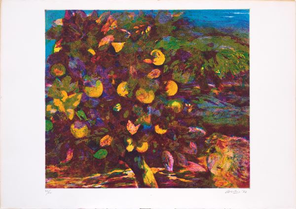 NINO CORDIO - Figura nell'aranceto
