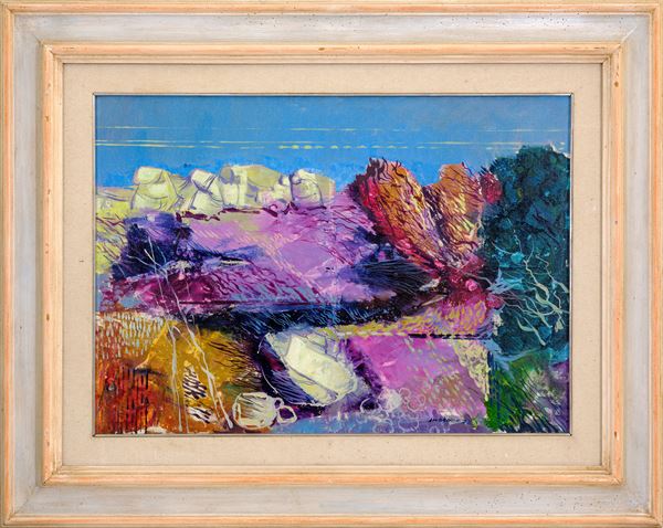 GIANNI AMBROGIO : Landscape  (1972)  - oil on canvas - Auction Asta a tempo di Arte Moderna e Contemporanea - Fidesarte - Casa d'aste