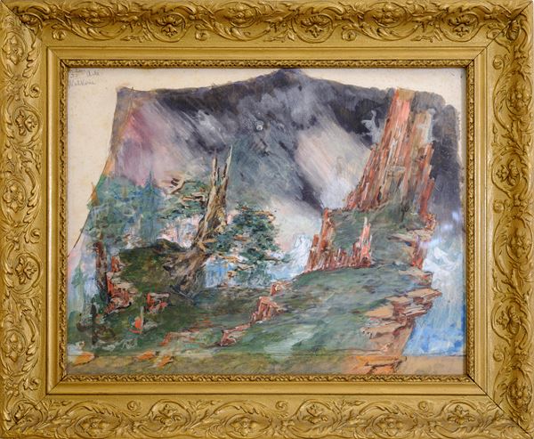 MARIANO FORTUNY MADRAZO - Abbozzo scenico terzo atto Valchiria 1985