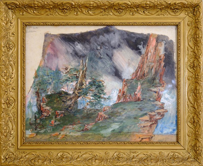 Abbozzo scenico terzo atto Valchiria 1985