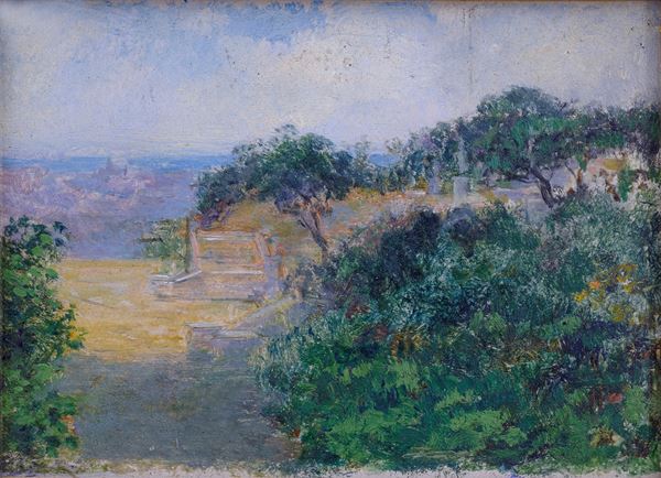 MARIANO FORTUNY MADRAZO - Garden. Terrace overlooking the sea.