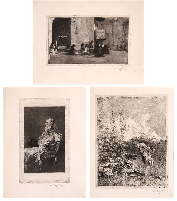 MARIANO FORTUNY MARSAL - Il diplomatico - Il botanico - Interno della chiesa di San Josè a Madrid