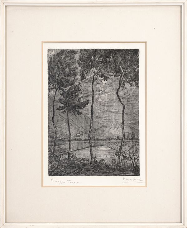 MOSES LEVY - Paesaggio toscano