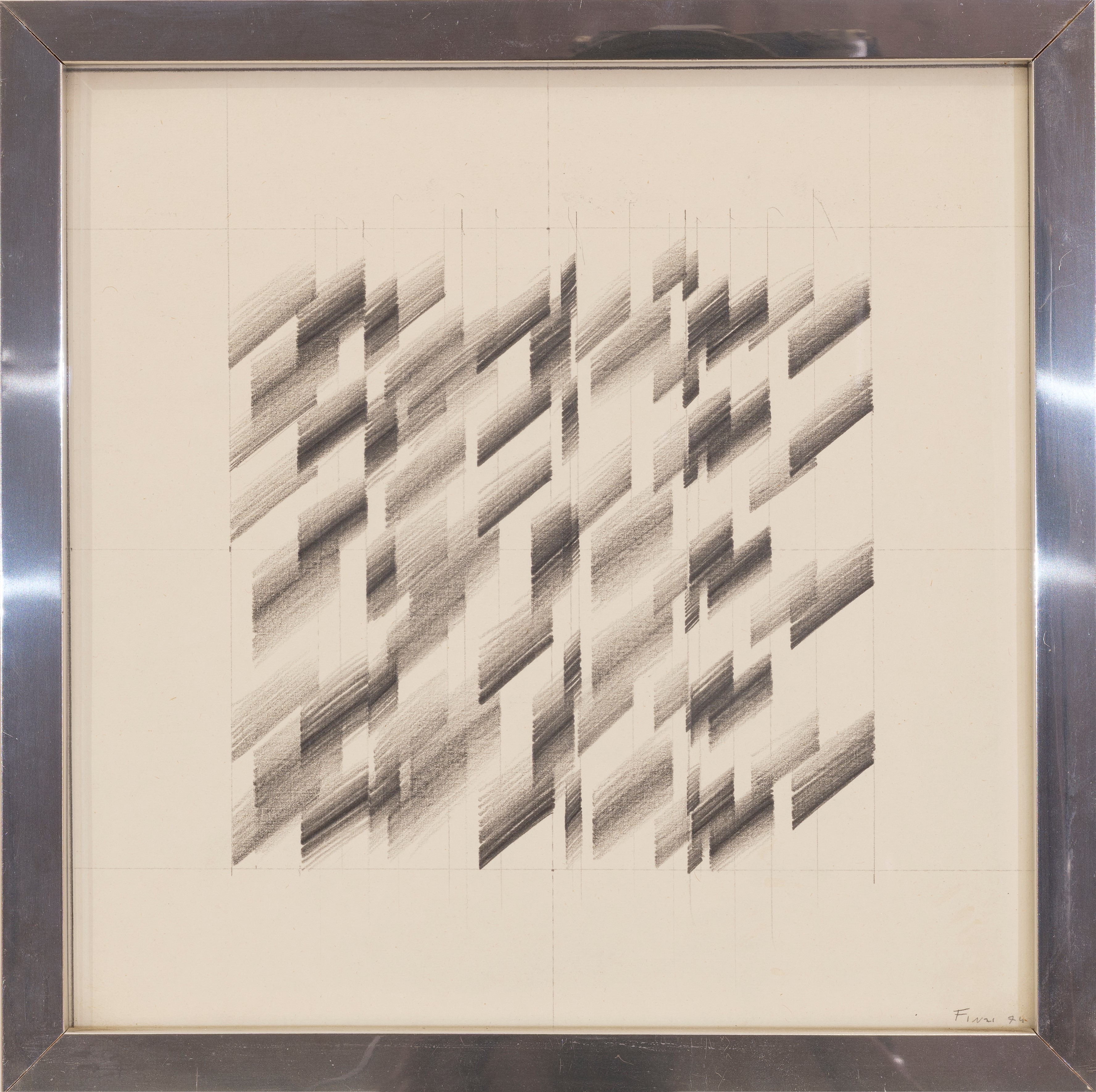 Ennio Finzi - Progetti, due tecniche miste su carta (1974)