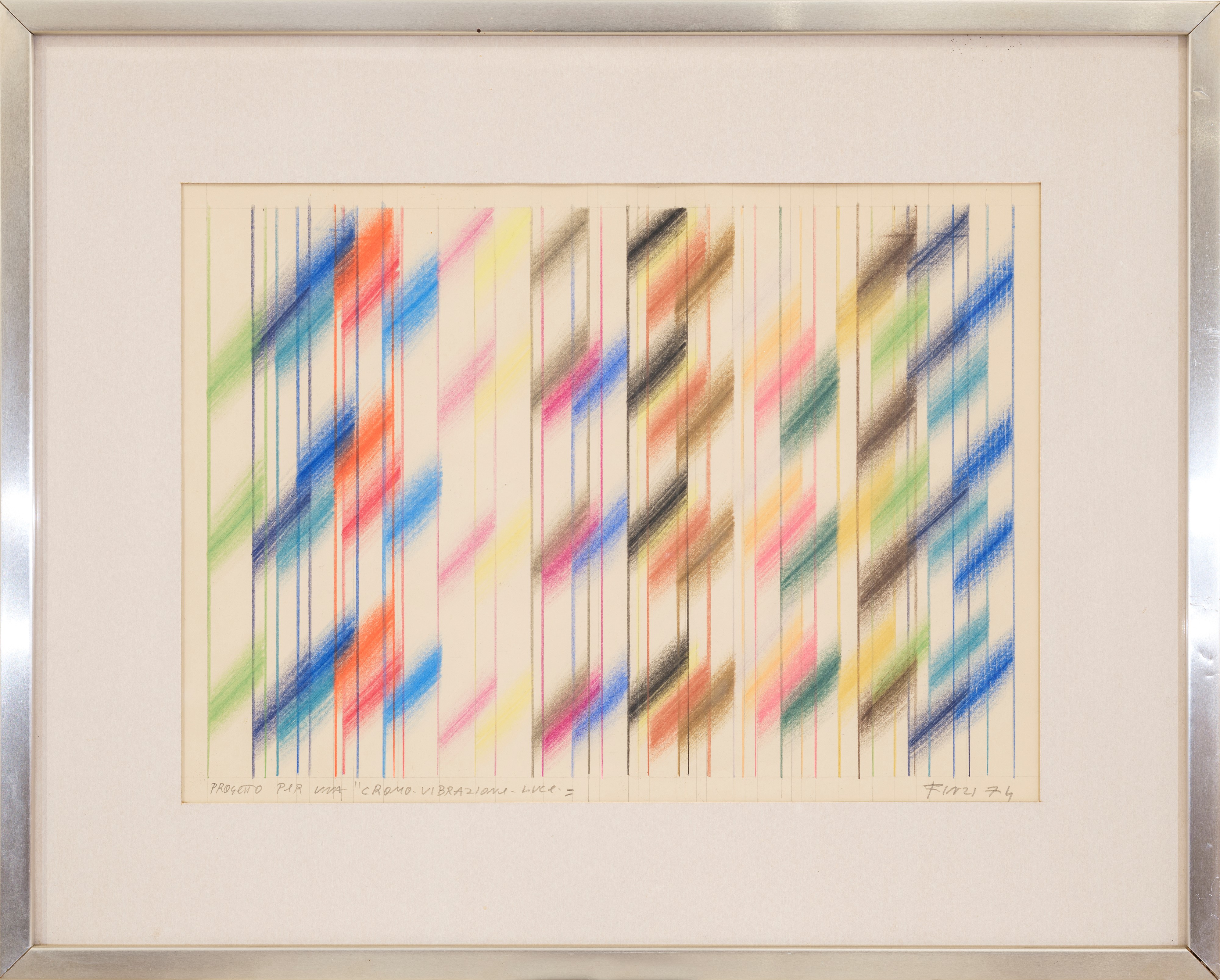Ennio Finzi - Progetti, due tecniche miste su carta (1974)