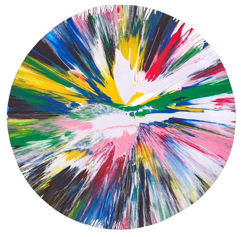 Circle spin painting