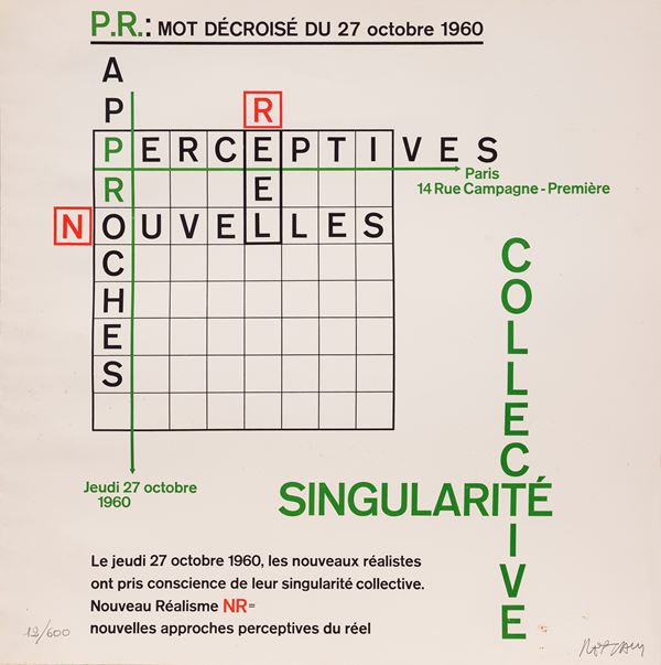 PIERRE RESTANY - Perceptive approaches