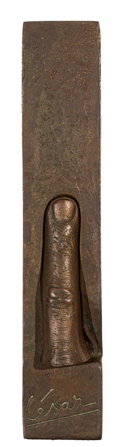 L’Index (multiplo in bronzo con patina d’oro)