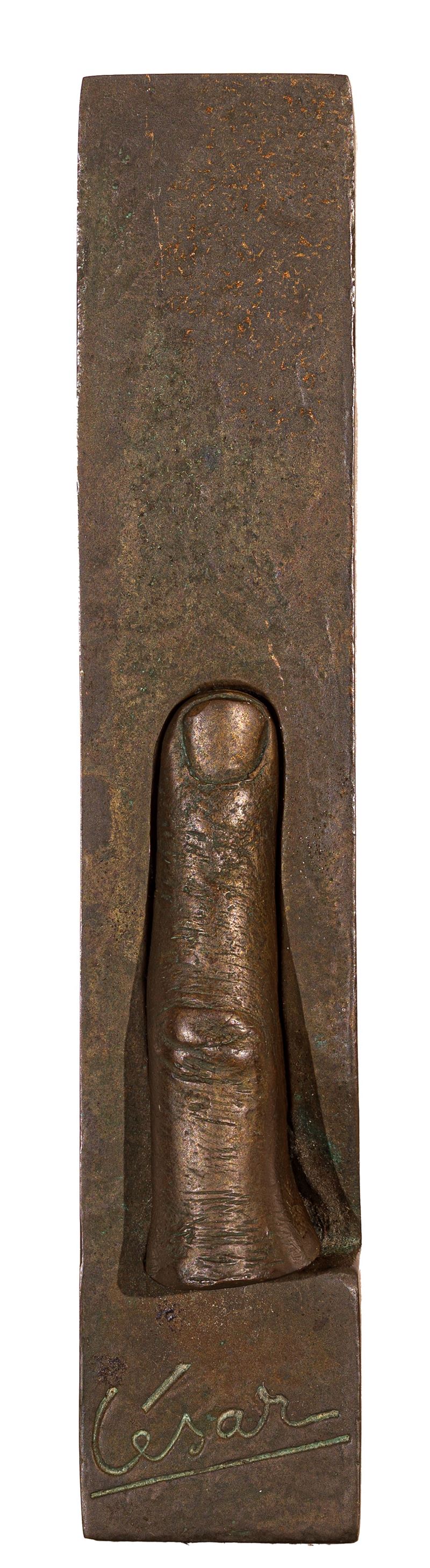 Cesar - L’Index (multiplo in bronzo con patina d’oro)