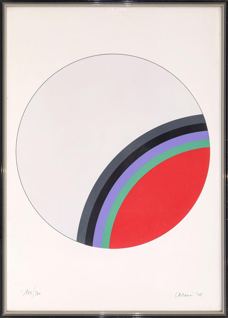Eugenio Carmi - Senza titolo, litografia (es. 189/500), 1976