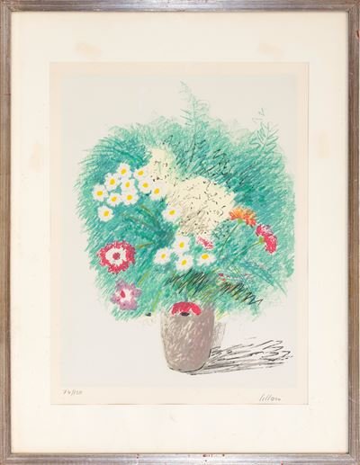Vaso di fiori, litografia (es. 74/120)
