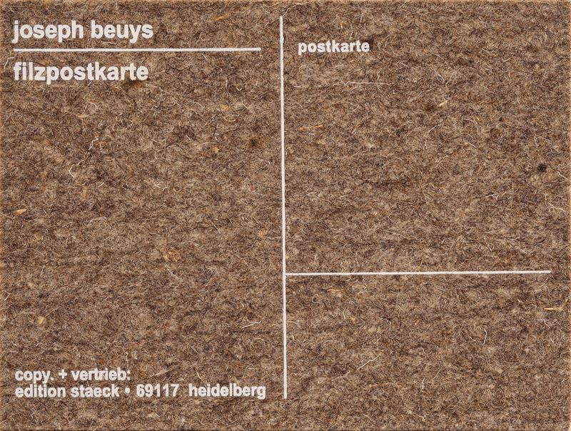 Joseph Beuys - Filzpostkarte (cartolina di feltro, open edition)