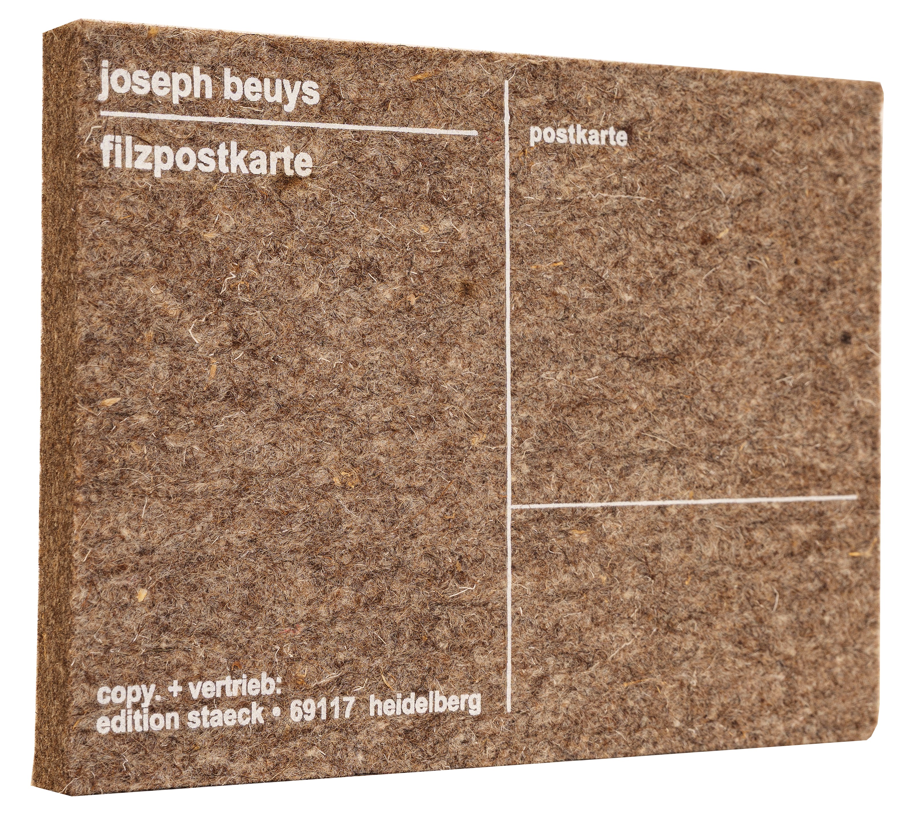 Joseph Beuys - Filzpostkarte (cartolina di feltro, open edition)