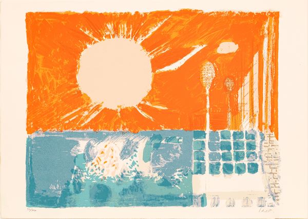 BRUNO SAETTI - Landscape with sun