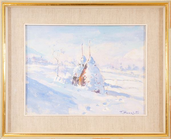 TONI PICCOLOTTO - Haystacks with snow