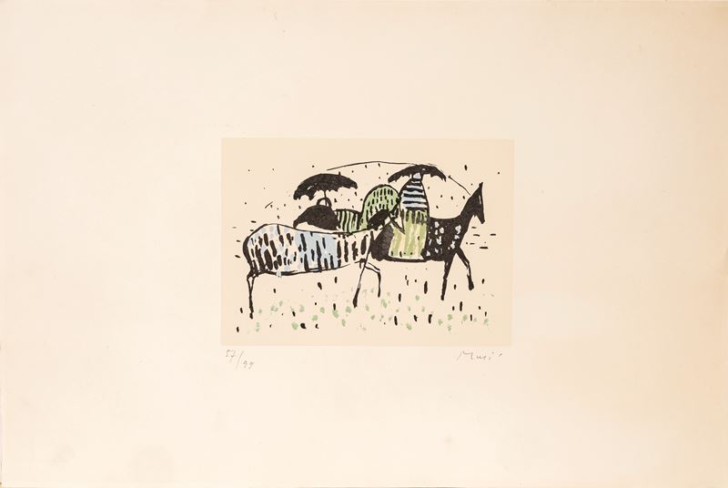 Zoran Music - Cavallini (litografia, es. 57/99)