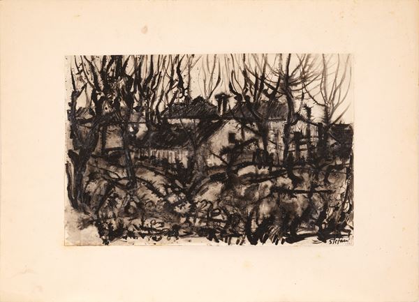 OTTORINO  STEFANI - Landscape of Montebelluna 