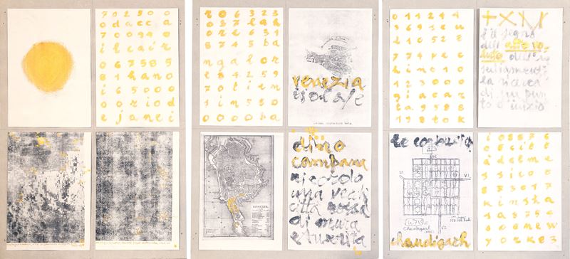 Laura Castagno - Lotto di 12 tecniche miste su carta con soggetti vari