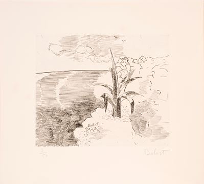 L’agave su lo scoglio (cartella con tre acqueforti, tiratura es. 3/50)