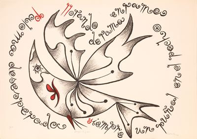 Omaggio a Federico Garcia Lorca, litografia es. p.a., 1977