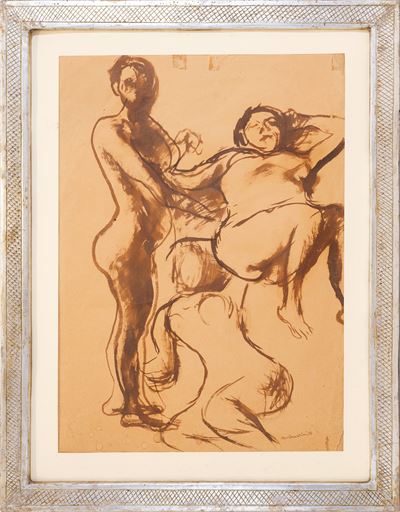 Studio di figure, gouache su carta (1937)