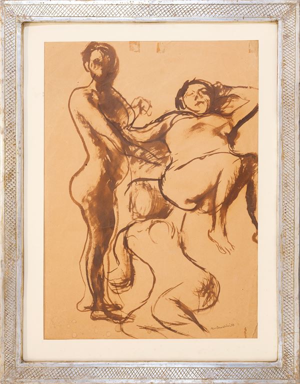 LUIGI  MONTANARINI - Figure study