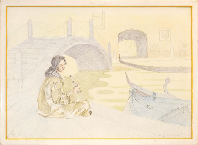 Romano Parmeggiani - Figura (litografia, es. 88/100)