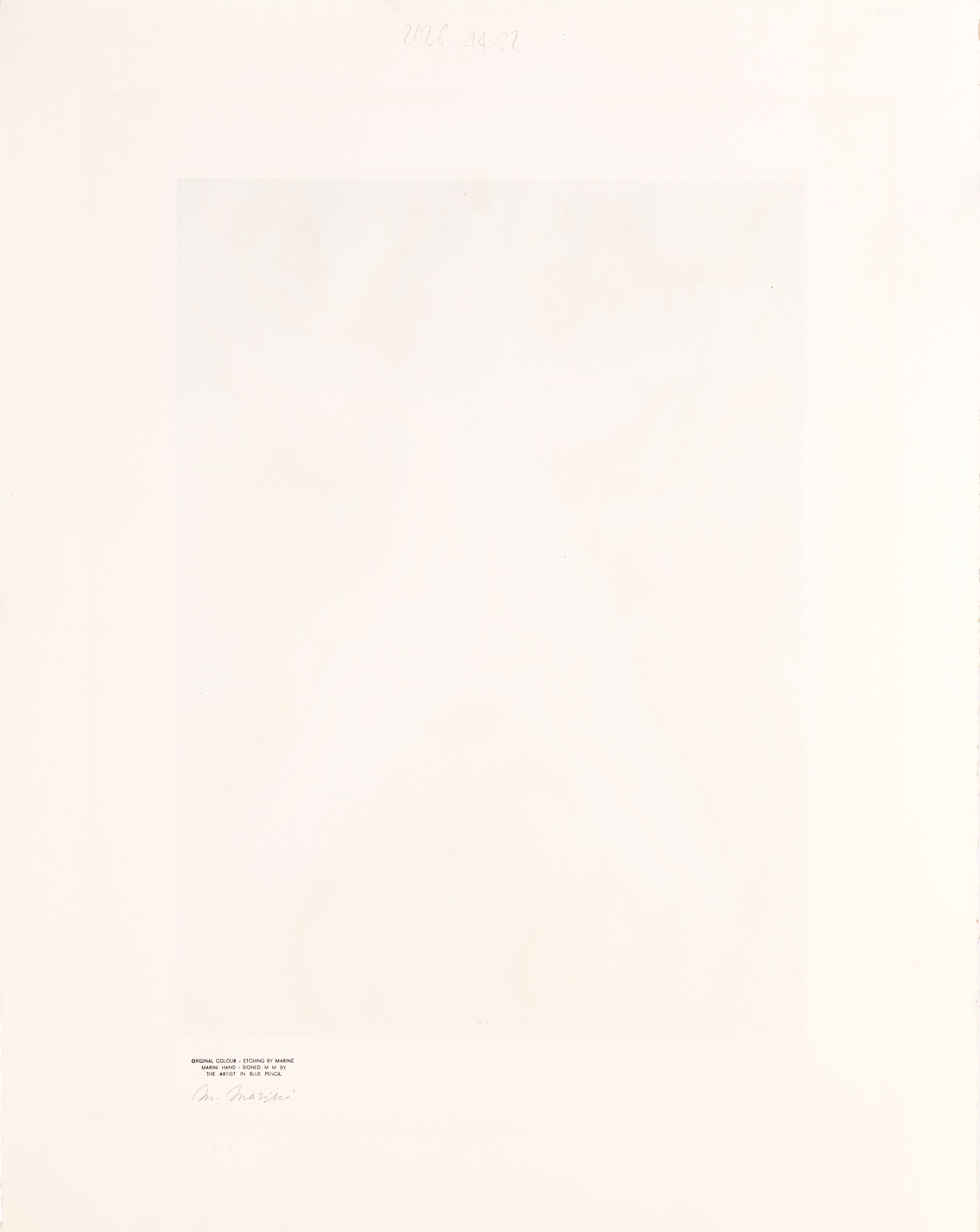 Marino Marini - Dancer I, acquaforte e acquatinta (tiratura es. 86/90) 1977