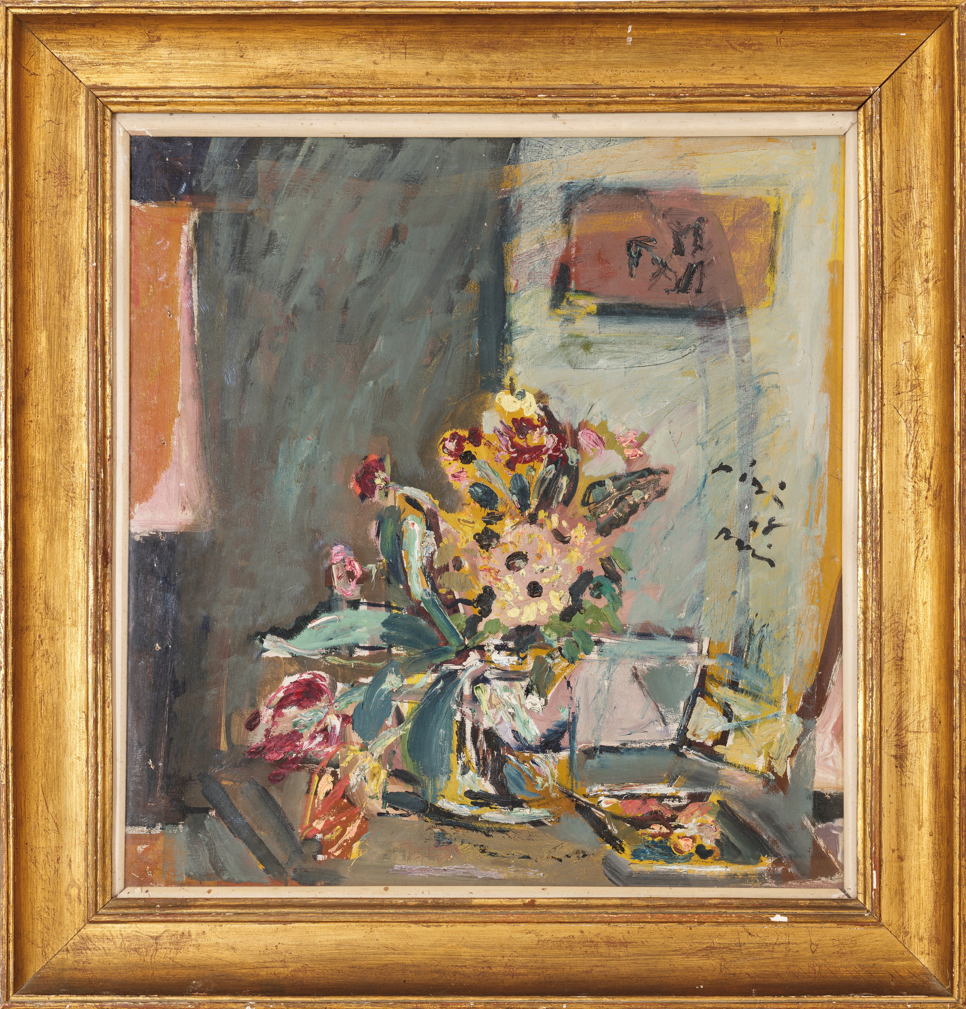 Filippo De Pisis - Vaso di fiori, olio su tela (1948)