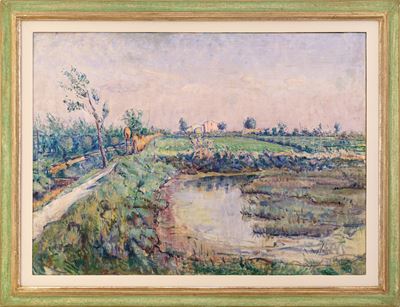 Paesaggio, olio su tela