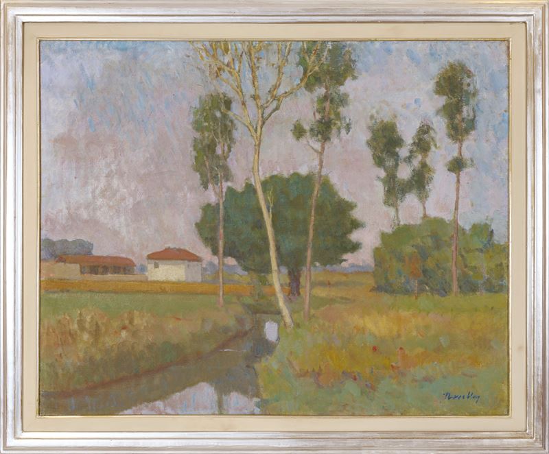 Giuseppe Novello - Estate (campagna codognese) — olio su tela, 1971