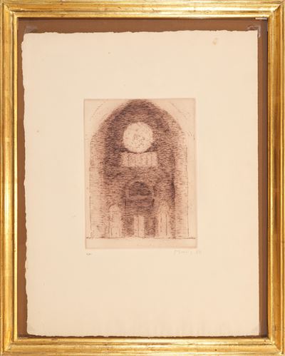 Cattedrale, puntasecca su carta Auvergne (1984)