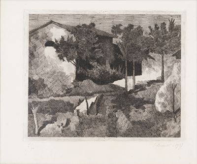 Paesaggio del Poggio (acquaforte, 7/50) 1927