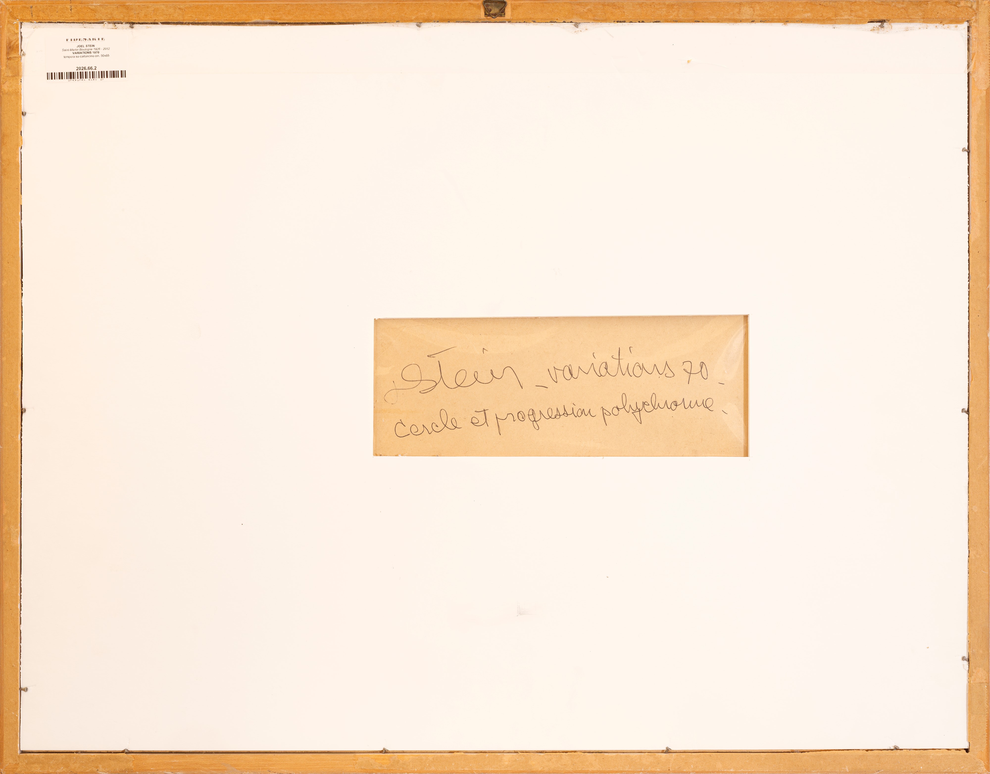 Variations 70, cercle et progression polychrome