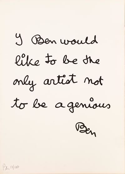 Ben. Serigrafia, es. 17/100