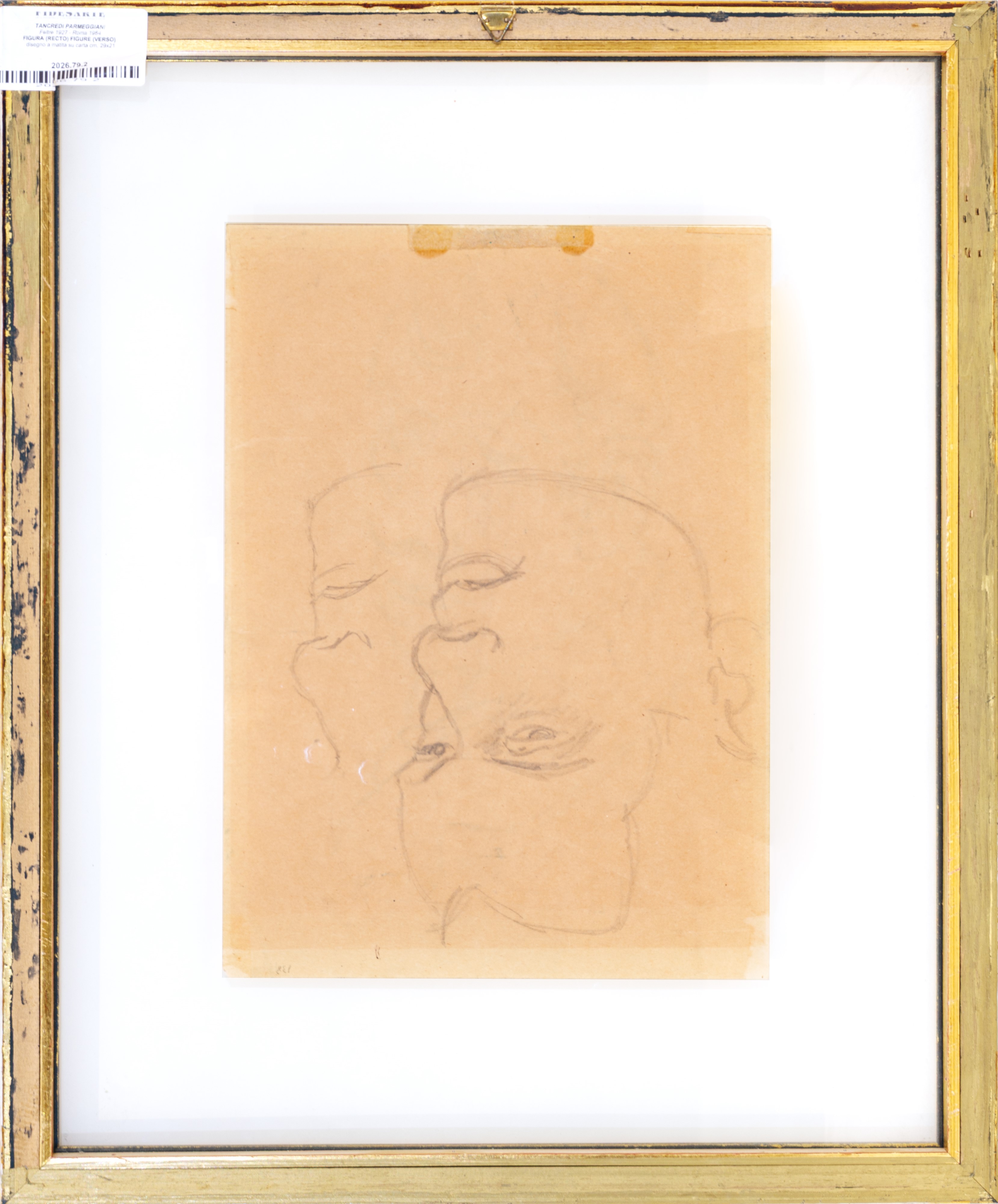 Tancredi Parmeggiani - Figura (recto) – Figure (verso), disegno a matita su carta